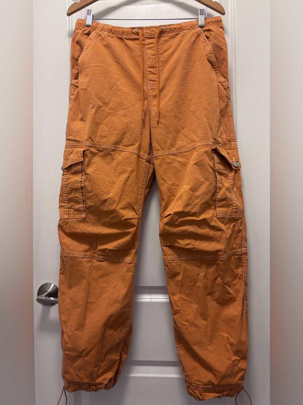 FREE w/ Purchase Garage Rust-Brown Cargo Joggers with Drawstring Waist - Picture 3 of 8